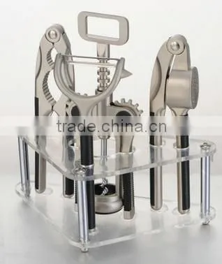 wine bottle opener nut cracker garlic press slicer kitchen cooking tools set