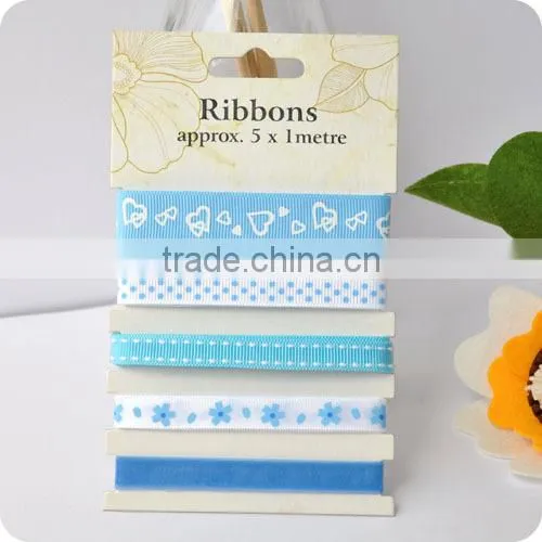 pattern ribbon, grosgrain ribbon ,wedding ribbon set , scrapbooking ribbon, ribbon for bowing