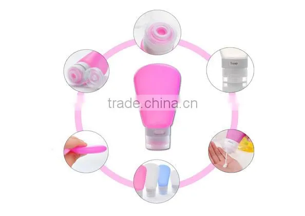 2 oz Silicone Travel Size Bottles Leak Proof Empty Cosmetic Containers, Squeeze Bottles