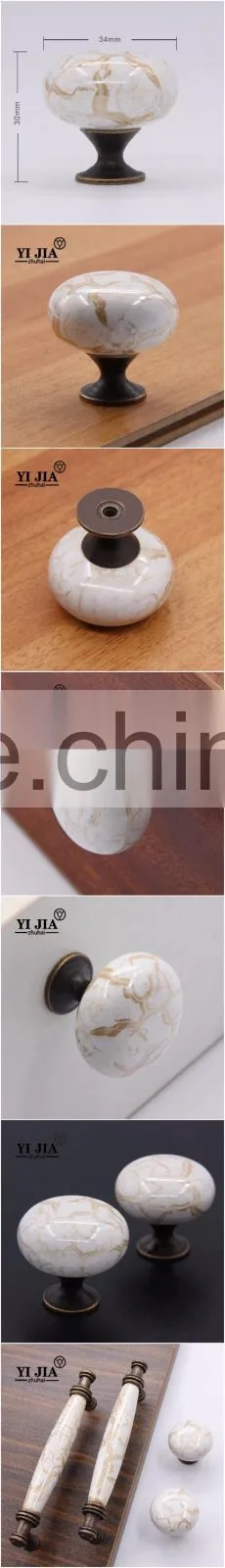 Furniture round ceramic door handles and knobs