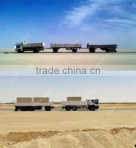 TITAN flatbed drawbar trailer