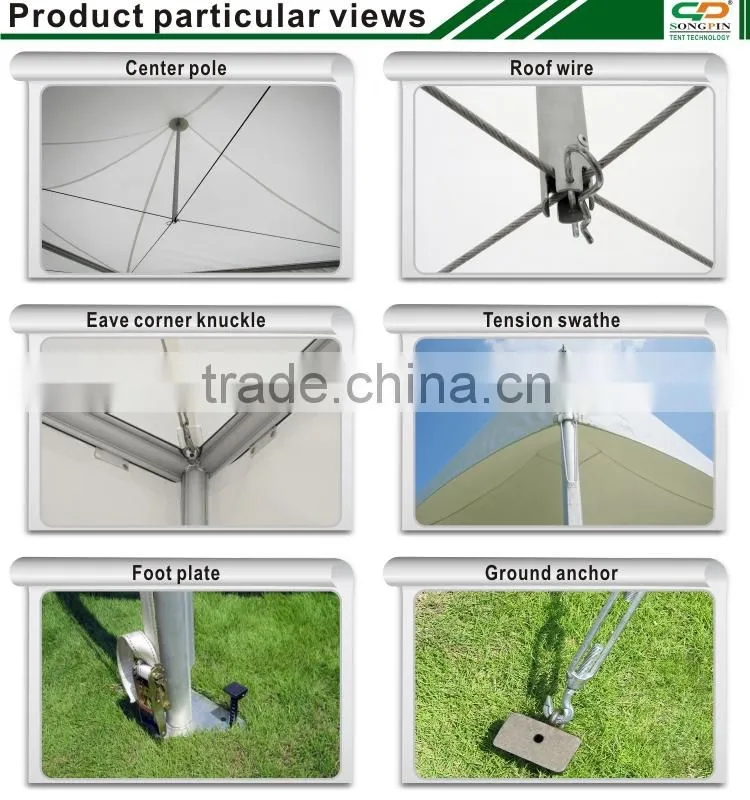5m outdoor aluminum frameblack tension tent for party/event in hot sale