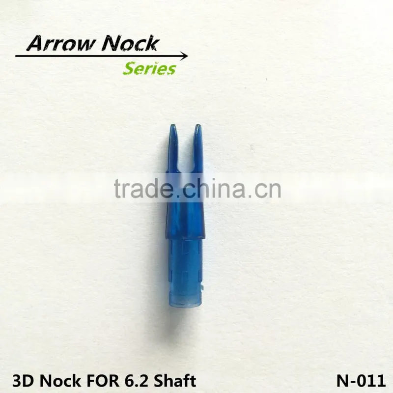 3D arrow nocks for glassfiber arrow and carbon arrow shaft
