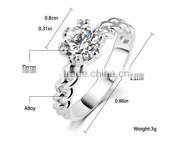 High quality 1 gram gold plated platinum wedding ring design