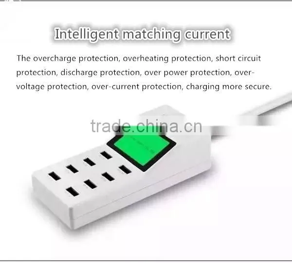 8 Multi-Port USB Charging Station Wall Travel Charger USB Socketet