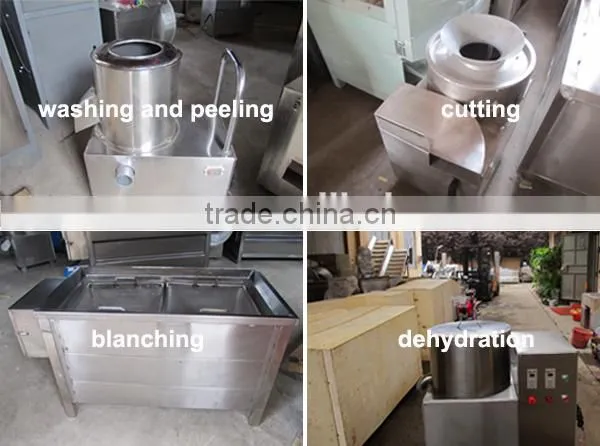 Full automatic frozen french fries maker/potato chips processing machine