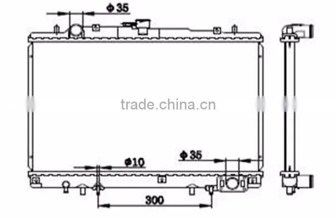 Auto Radiator Aluminum Core for Mitsubishi Pickup L200/4D56T/2.5D MR127854