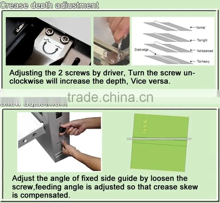 Automatic Digital Paper Creasing and Folding Machine For Sale