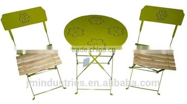 Painted iron bistro set