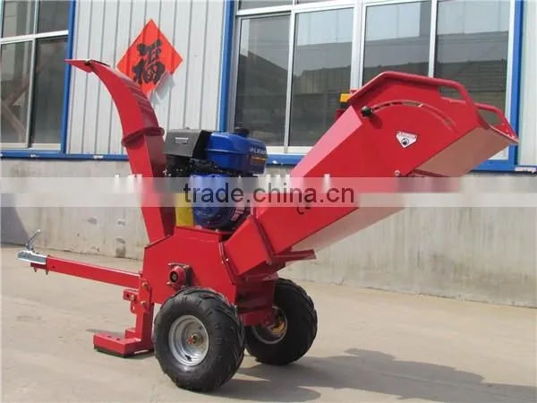 Factory supply 15hp gasoline engine wood chipper with electric start