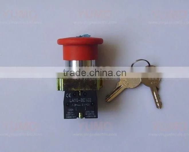 Mushroom Head Push Button Switches LAY5-BS142