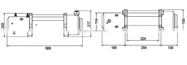 Heavy duty utility stable 15000lbs 24v Self-Recovery Winch