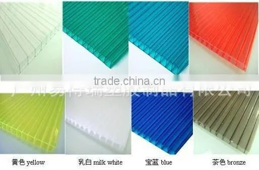 CL SHEET 8 mm thick double PC sunshine board.Greenhouse polycarbonate hollow sunshine pc sheet for roofing