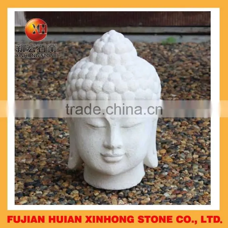 granite with marble stone hand carved buddha head statue