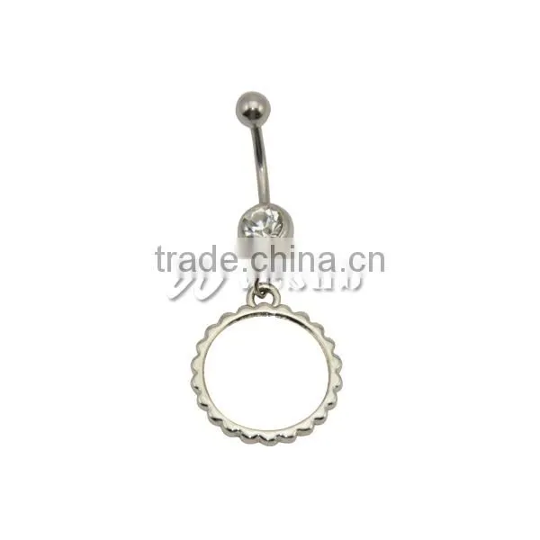 Cheap Unique Cute Sublimation Hypoallergenic Nickel Free Pregnancy Dangle Hanging Belly Button Rings