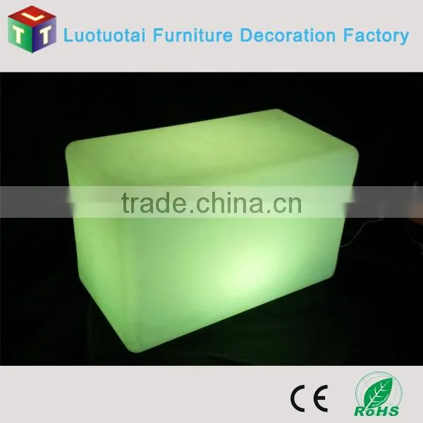 55CM rechargeable Li-battery operated remote control PE LED bar stools/LED nightclub glow furniture LTT-LC01