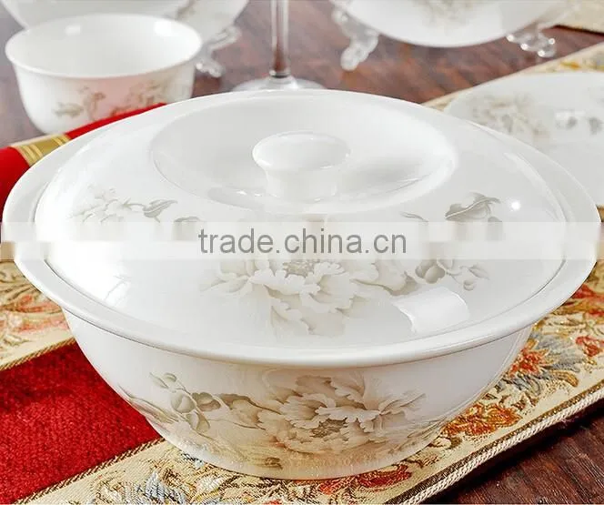 KC-00667 bone china dinnerware set with flower printing