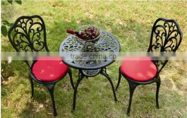 SIGMA Cast Aluminum Outdoor Furniture 2 Chairs Sets Small Patio Table And Chairs