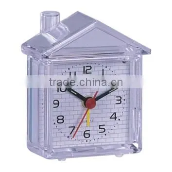 Lovely House Shaped Fluorescent Snooze Quartz Alarm Clock Home Decor Desktop Clock