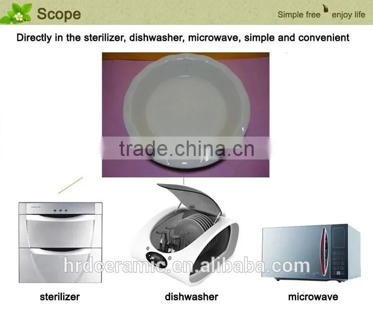 High quality wholesale ceramic plate /big pie plate oven safe