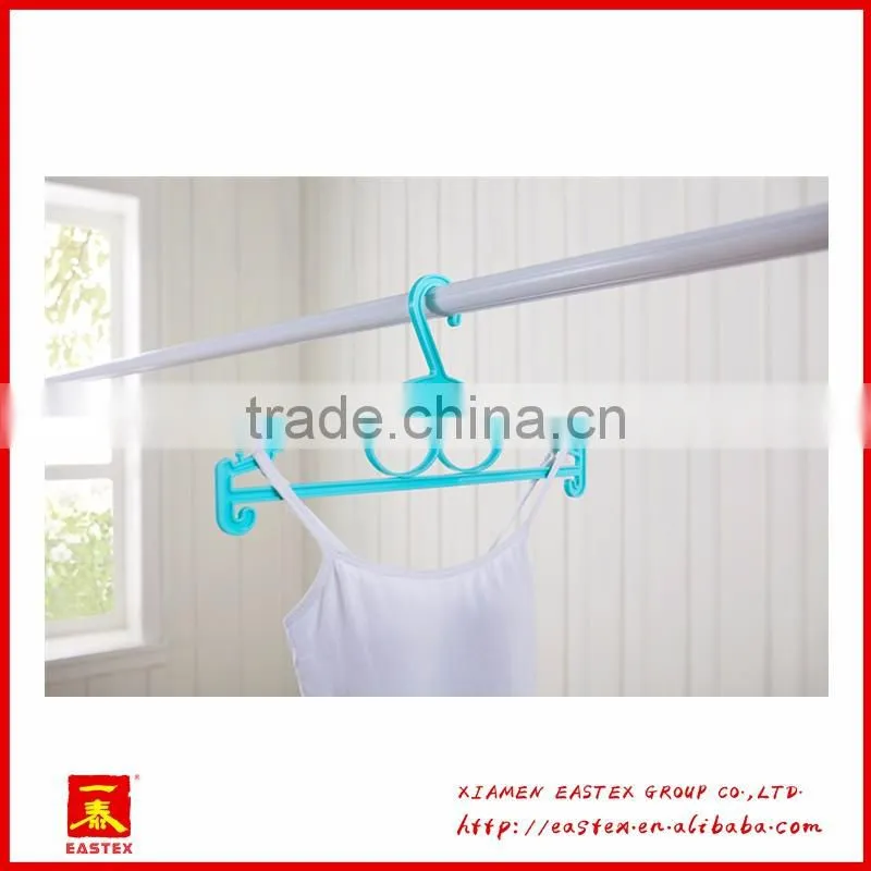 Multipurpose Plastic anti-slip Laundry Hanger with two circle
