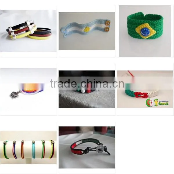 Hot new bestselling product wholesale alibaba world cup Handmade bracelet knitted hemp bracelet in Dutch color made in China