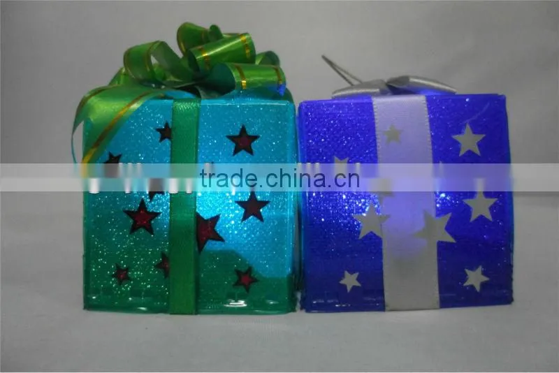 hand craft PVC sheet LED 7 colors changing gift boxes