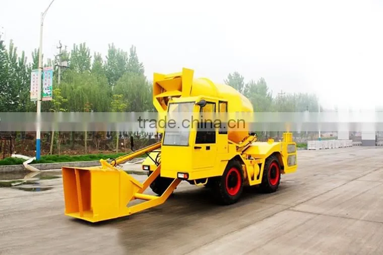 small portable 1cbm slef-loading concrete self loading mixer truck