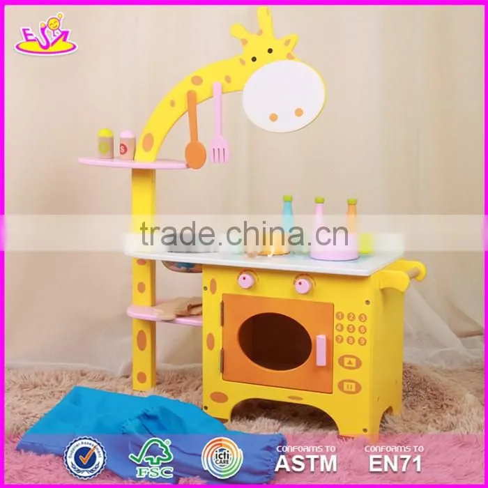 2017 New design pretend play toy wooden play makeup W08H070