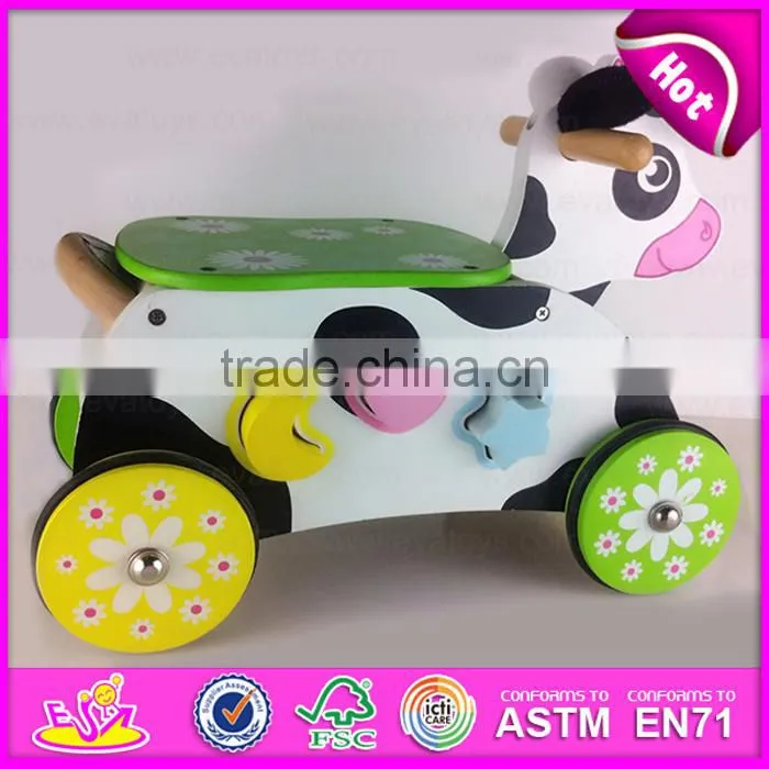 2015 Excellent useful kids wooden tricycle with blocks W16A019