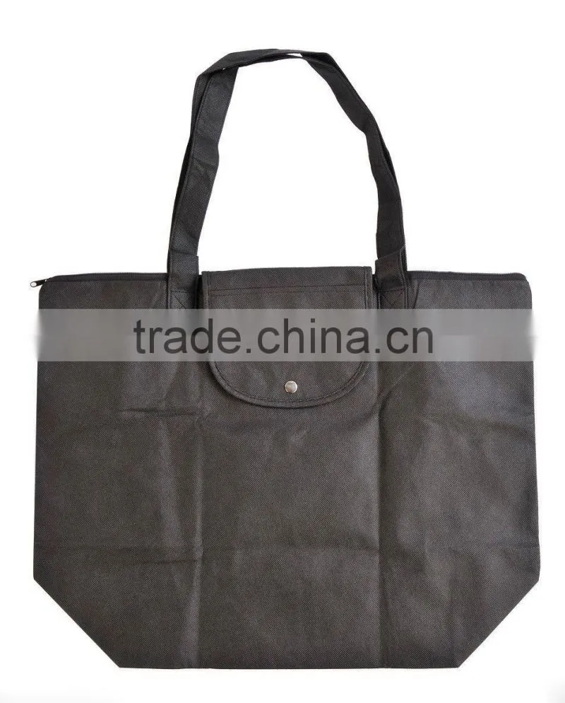 Foldable Zippered Totes Grocery Shopping Bags Bag Black Royal Blue