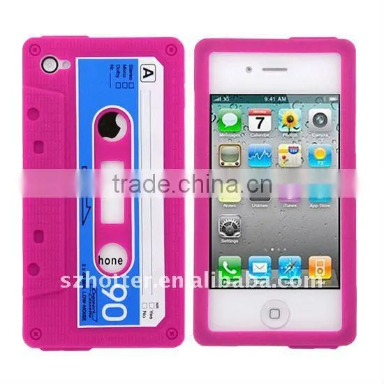 Classic Cassette Tape Silicone Cover Skin Case for Iphone