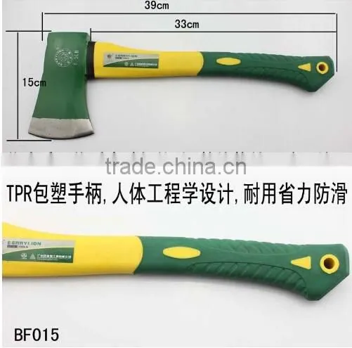 BERRYLION 1.5LB drop forged sharp blade axe with rubber handle