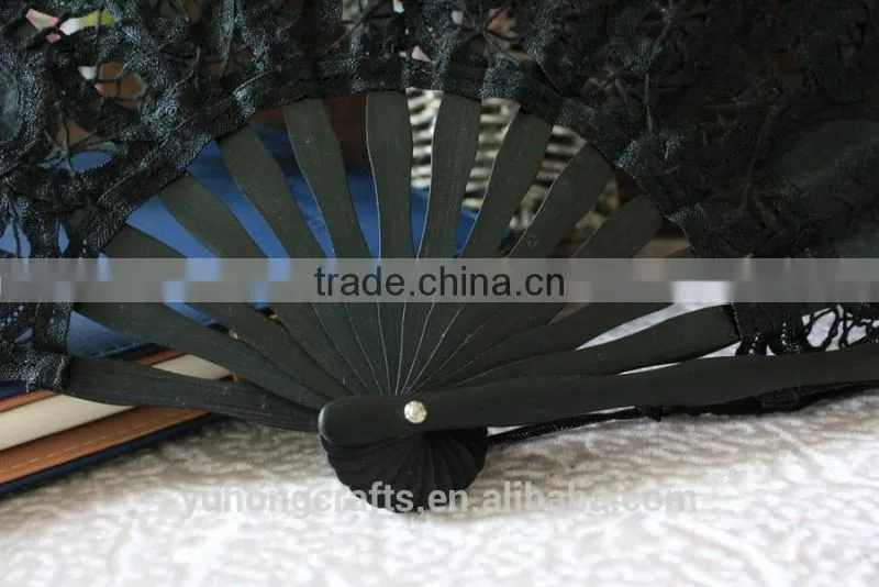 Nature bamboo lace wedding fan