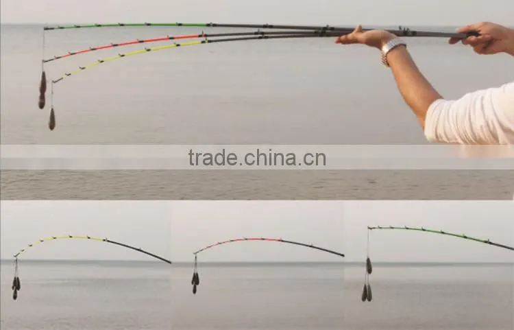 Carbon Fiber Lure Boat Spinning Fishing Rod with 3 Different Action Tips