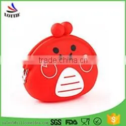 Promotional cartoon shape coin purse wallet Lovely silicon coin bag/silicone coin case