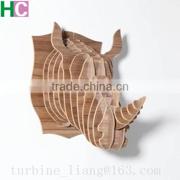 hot selling wood animal head for wall decoration
