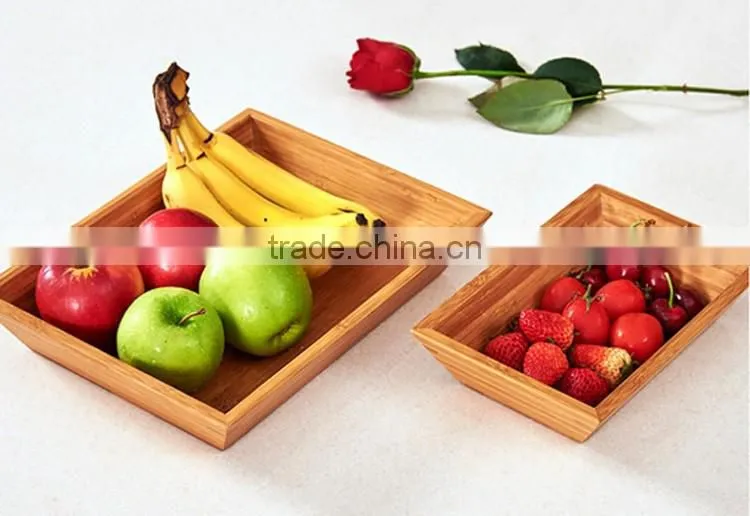Simple superior 2017 bamboo tableware fruit vegetable bamboo serving tray