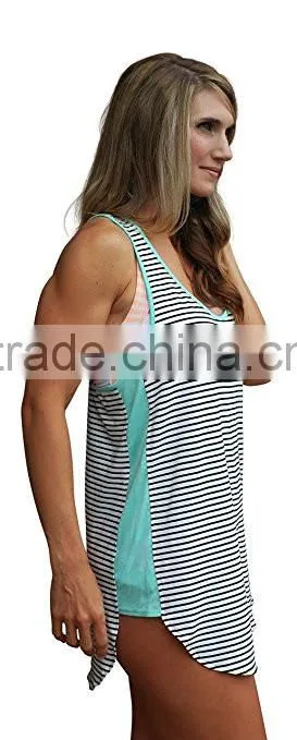 Swimsuit Cover Up Super Soft Cotton Polyester Blend Tank Extender Racerback Swimsuit Beachwear Dress Swimwear One Piece