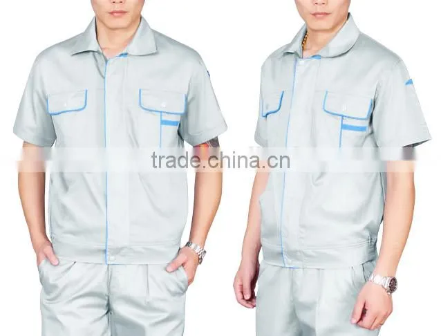 2016 OEM unisex overall uniforms short sleeve workwear