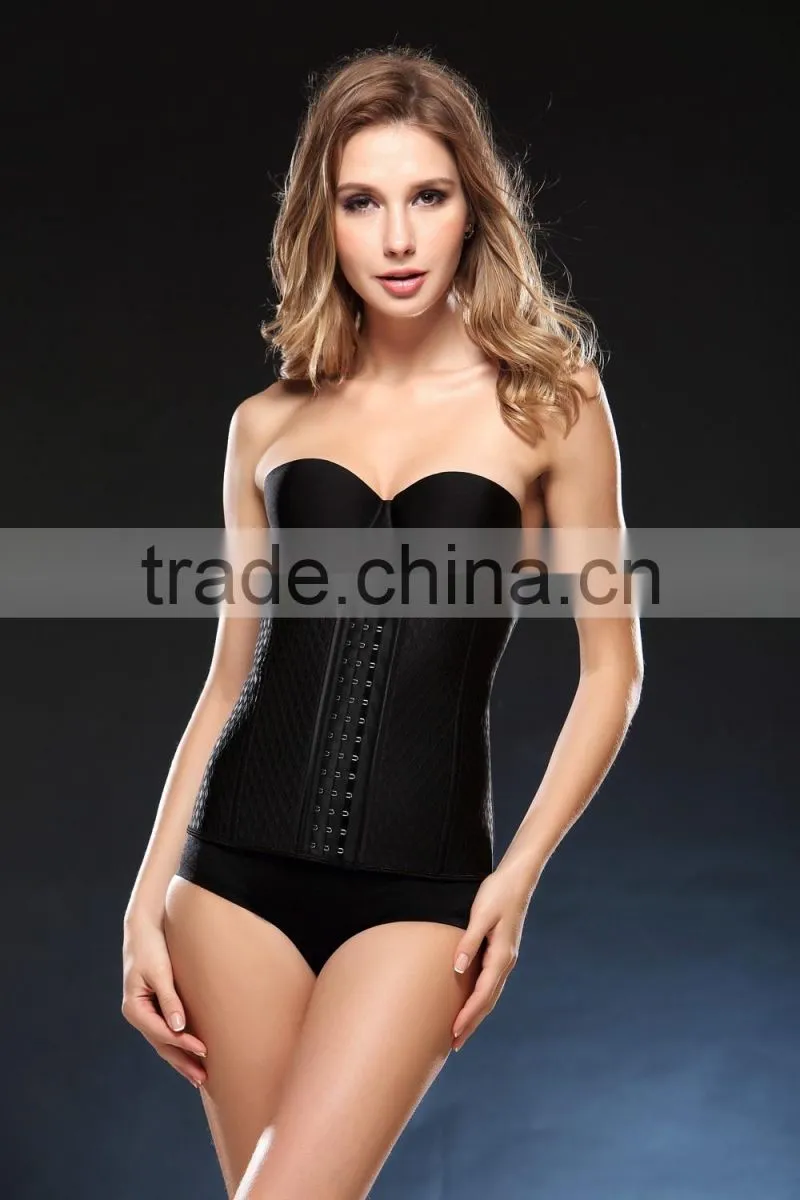 2016 newly produced polyester 9 bones waist trainer diamand waist trainer polyester