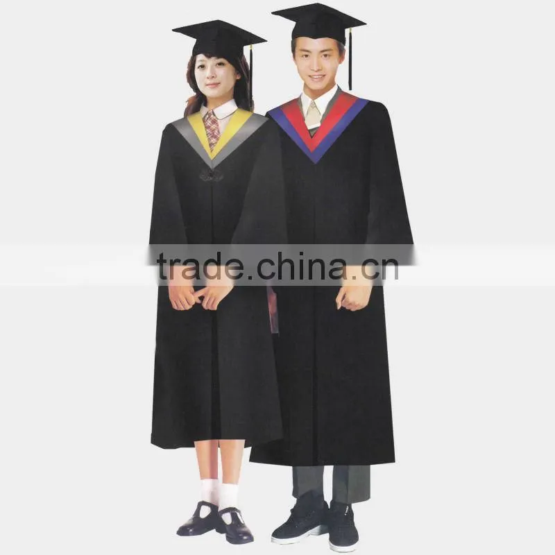 Wholesale school unifrom red and black gown China