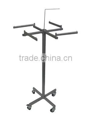 Convenient 4-Way Apparel Rotating Display Stand