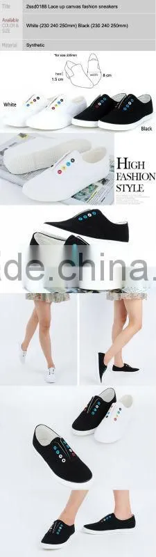2ssd0188 platform Lace up canvas fashion sneakers