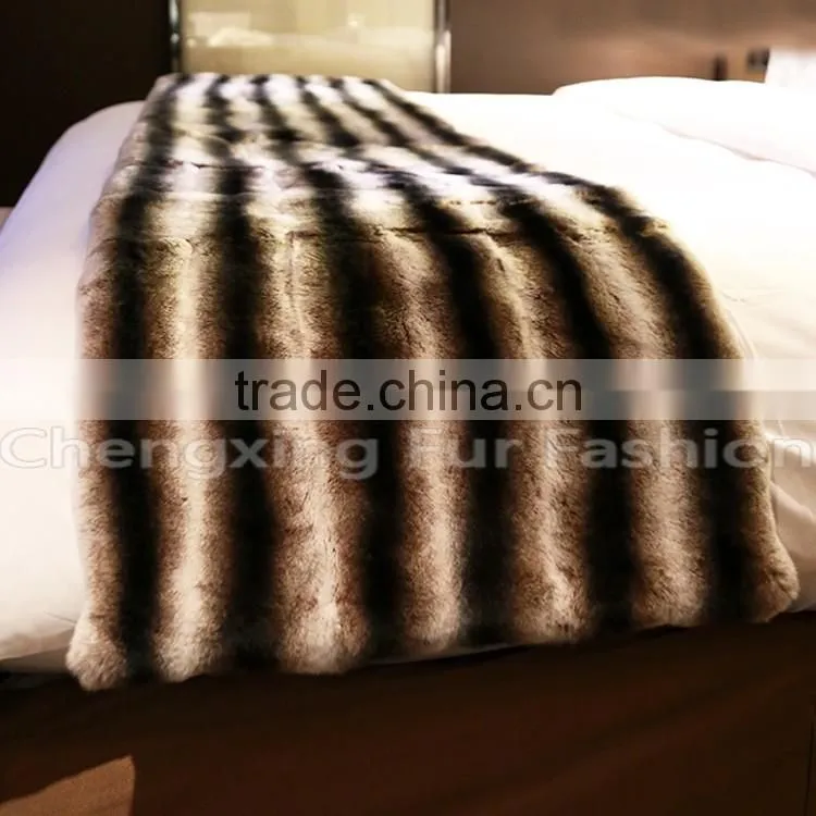 CX-D-128B New Arrival Rex Rabbit Fur Carpet/Fur Blanket