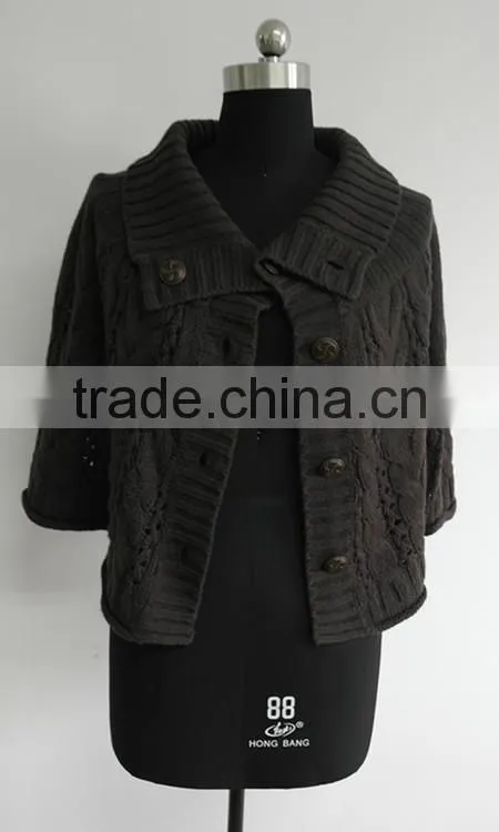 ladies fashion cable knit turtle neck poncho sweater
