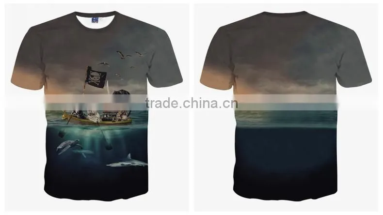 Ebay hot sale 3D Animal printed T Shirts for men Flash-cat Printed 3D T-Shirts short sleeve