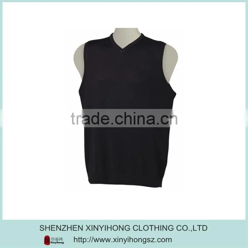Top Quality Classical Design Sleeveless Black Knitwear Brands