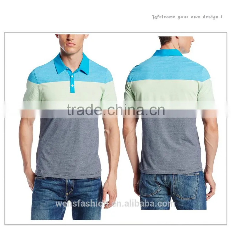 Mens Combed cotton polo neck dip dye t shirt