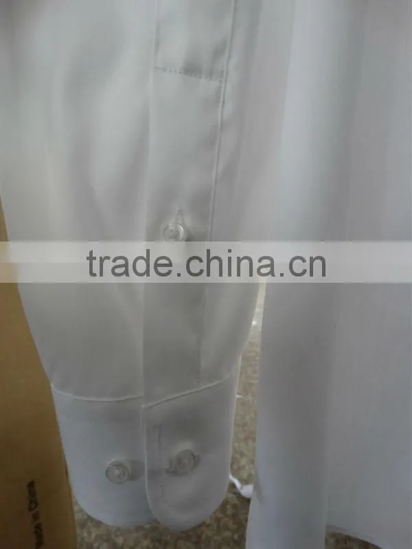 100% cotton white men dress shirts with a pocket